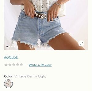 Agolde Parker Denim Shorts